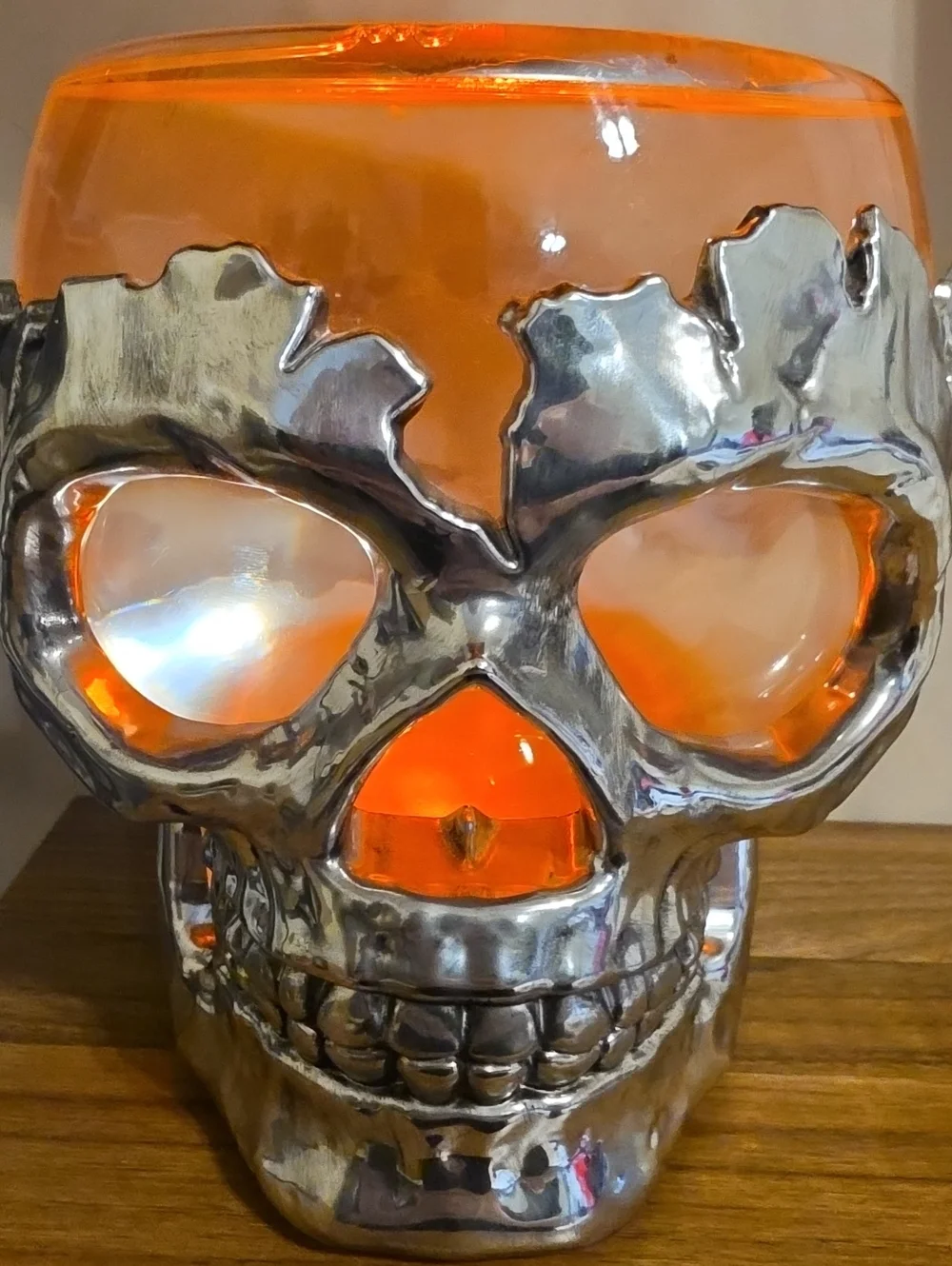 Bath & Body Works Lighted Skull Candle Holder